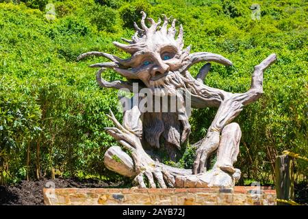 Kolumbien Bogota Jaime Duque Park Holzskulptur Stockfoto