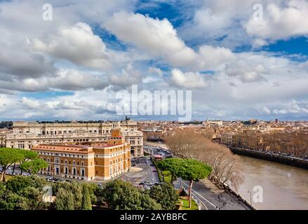 Skyline von Rom in Italien Stockfoto