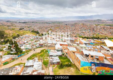 Bogota City Luftbild John Paul sechster Bezirk Stockfoto