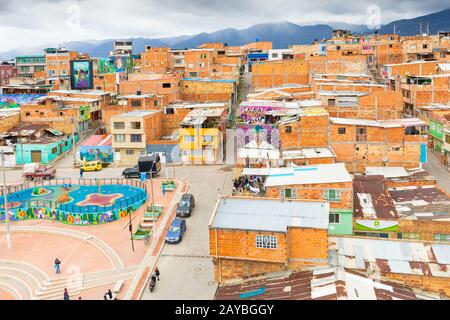 Bogota-Stadt John Paul sechster Bezirk Luftbild Stockfoto