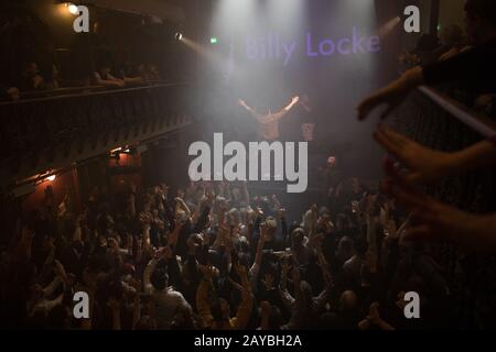 London, Großbritannien. Februar 2020. Billy Lockett tritt live auf der Bühne während der letzten Etappe seiner Tour in der Hoxton Hall in London auf. Credit: Sopa Images Limited/Alamy Live News Stockfoto