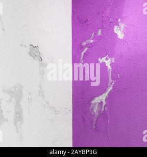Die Farbe blätterte von der Wand Stockfoto