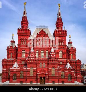 Das staatliche historische Museum Russlands auf dem Roten Platz in Moskau Stockfoto