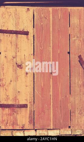 Detail einer Holz- alte Tür Stockfoto