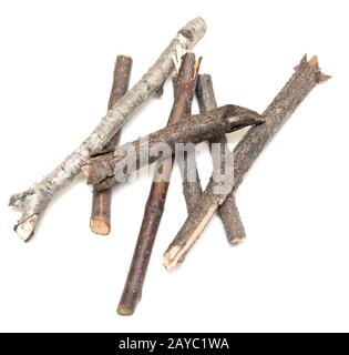 Klebt auf Weiß Stockfoto