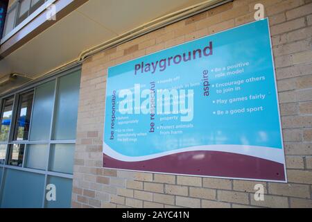 Australischer Schulspielplatz in Sydney, Australien Stockfoto