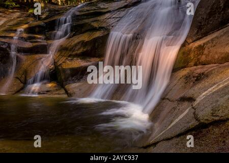 Mumlava-Wasserfälle Stockfoto