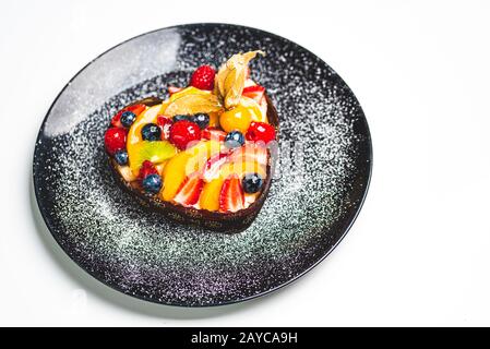 Herzförmige Obstkuchen 2 Stockfoto
