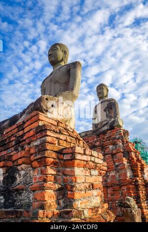 Buddha im Tempel von Wat Chaiwatthanaram, Ayutthaya, Thailand Stockfoto