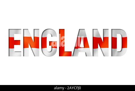 schriftart für englischen Flaggentext Stockfoto