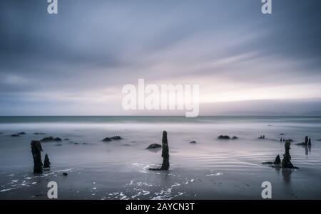 Lange Zeit am strand von rossbeigh im County kerry ireland Stockfoto