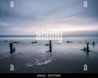 Lange Zeit am strand von rossbeigh im County kerry ireland Stockfoto