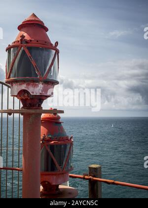 Laterne der Signalstation in mizen Head in irland Stockfoto