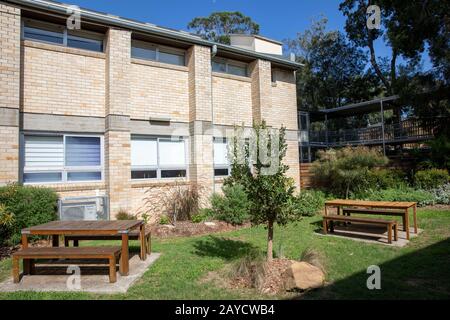 Blockgebäude für australische Schulen in Sydney, Australien Stockfoto