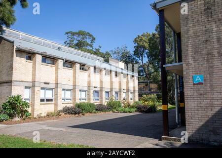 Australian Primary High School Classroom Block in Sydney, Australien Stockfoto