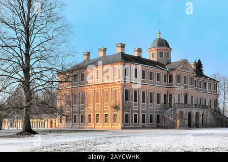 Schloss Liebling Rastat-Förch in Frost Stockfoto