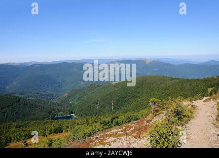 Der Stausee Lac du Ballon Grand Ballon Geishouse Vosges France Stockfoto