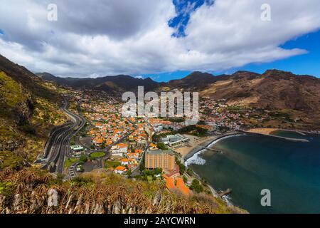 Stadt Machico - Madeira Portugal Stockfoto