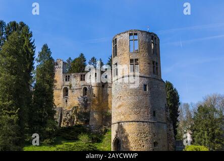 Burgruine Beaufort in Luxemburg Stockfoto