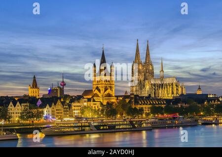 Blick auf Köln, Deutschland Stockfoto