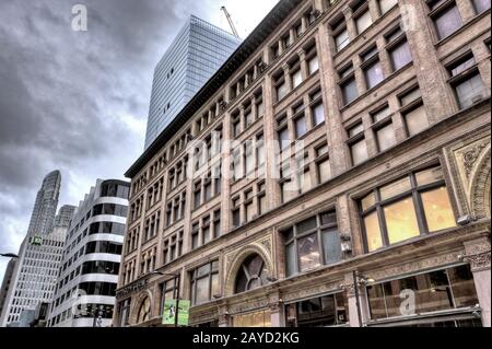 Gebäude Old und New Toronto Stockfoto