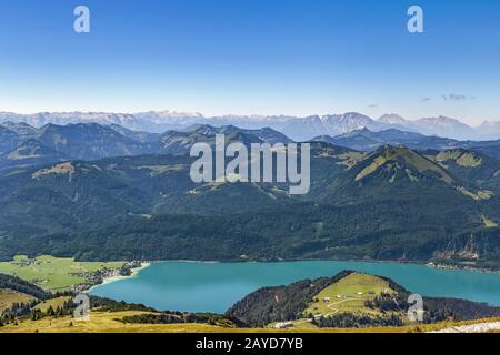 Blick vom Schafberg, Österreich Stockfoto