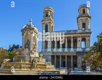 Kirche Saint-Sulpice, Paris Stockfoto