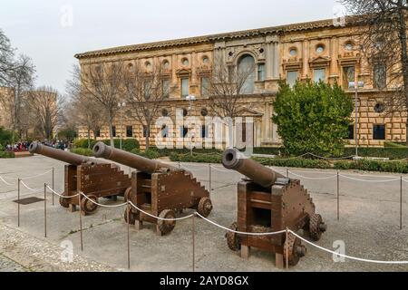 Palast von Karl V., Alhambra, Granada Stockfoto