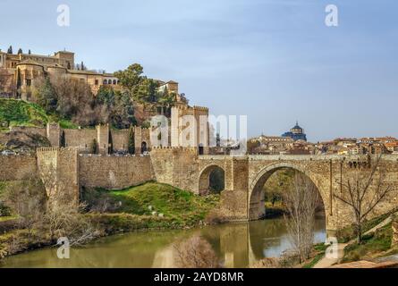 Puente de Alcántara, Toledo, Spanien Stockfoto