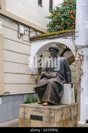 Statue von Moses Maimonides, Cordoba, Spanien Stockfoto