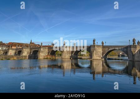 Alte Mainbrücke, Würzburg, Deutschland Stockfoto