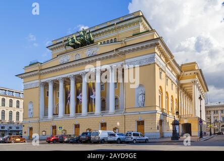 Alexandrinsky Theater, St. Petersburg, Russland Stockfoto