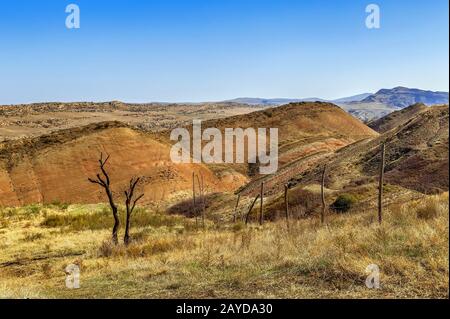 Landschaft in der Wüste Gareja, Georgien Stockfoto