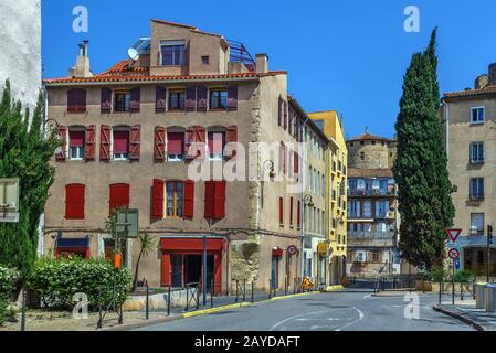 Straße in Narbonne, Frankreich Stockfoto