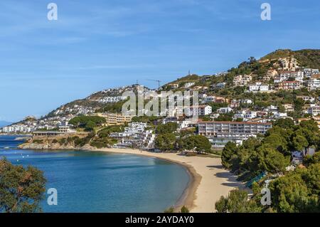 Meeresküste im Gebiet von Roses, Spanien Stockfoto