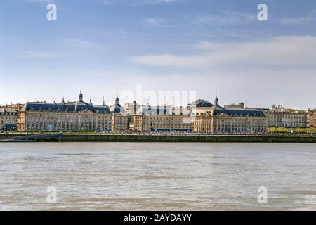 Blick auf das Stadtzentrum von Bordeaux, Frankreich Stockfoto