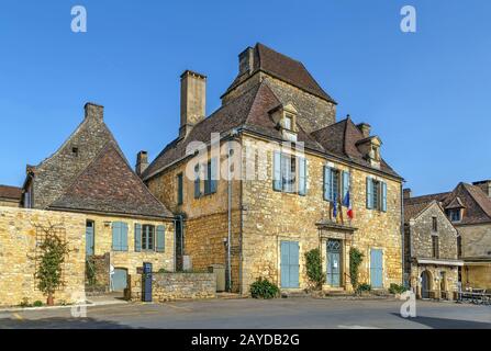 Straße in Domme, Frankreich Stockfoto