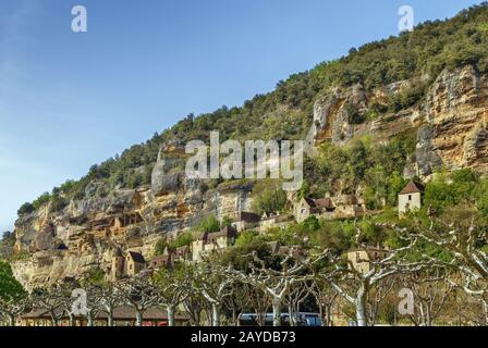 La Roque-Gageac Dorf, Frankreich Stockfoto