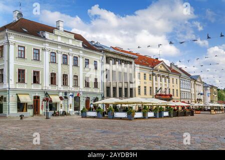 Rathausplatz, Tartu, Estland Stockfoto