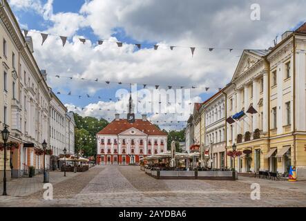 Rathausplatz, Tartu, Estland Stockfoto