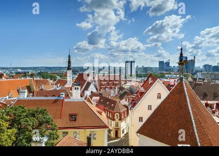 Panoramablick auf Tallinn, Estland Stockfoto