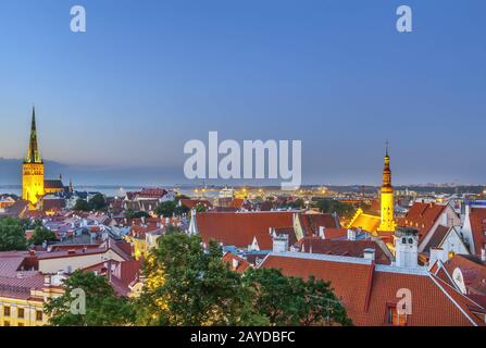 Panoramablick auf Tallinn, Estland Stockfoto