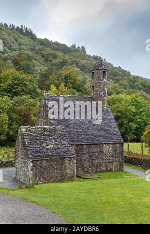 St. Kevin's Church in Glendalough, Irland Stockfoto