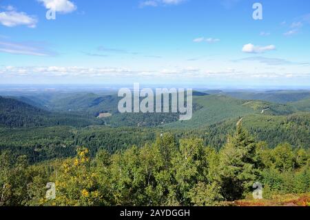 Land der beiden Sarres Vosges Frankreich Stockfoto