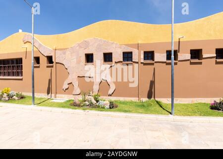 Sucre Bolivia kreidepark Dinosaurier Bauschmuck Stockfoto