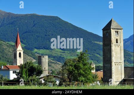 Mals in Südtirol Stockfoto