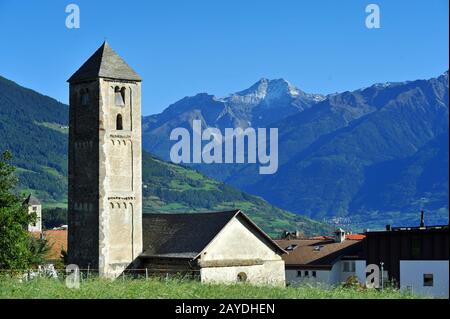 Mals in Südtirol Stockfoto