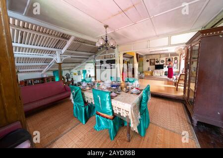 Villa Sentosa, traditionelles Haus- und Wohnmuseum in Kampung Morten, Malakka, Malaysia Stockfoto