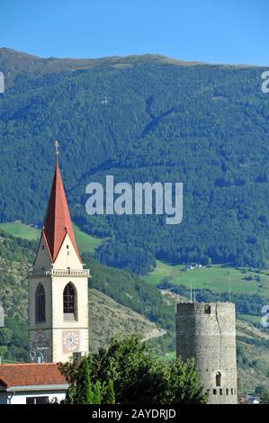 Mals in Südtirol Stockfoto