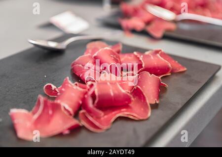 Italienisches bresaola Stockfoto